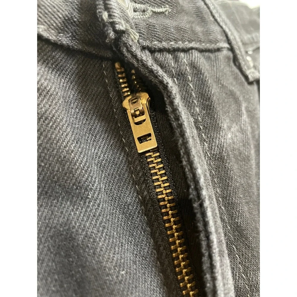 Levis 505 Regular Fit Black Denim Jeans Mens 38x29 00505-0260